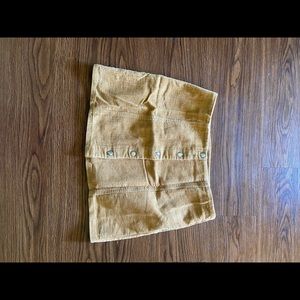 Suede button up skirt